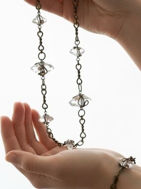 Sorrelli Crystal Rough Cut Brass Necklace and Bracelet